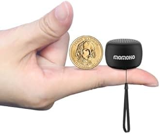 Mini Bluetooth Speaker with Camera Remote Control For Smartphones, TWS Pairing Stereo Bluetooth 2 Watts Speaker, Portable Bluetooth Speaker Wireless(Mini Round, Black)