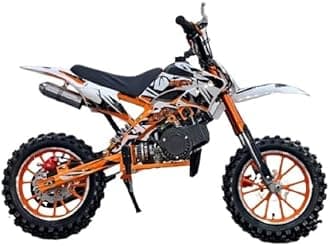 Gigaglitz Petrol Multicolor 50cc Kids Dirt Bike 86cm Wheelbase, Rear Suspension- for Offroad Category & Purpose ONLY