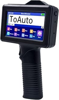 Portable Intelligent Upgraded Handheld Inkjet Printer Gun with 5.6 Inch LED Touch Screen Quick-Drying Inkjet Coding Machine for Code Date Label Industry Design House Usage