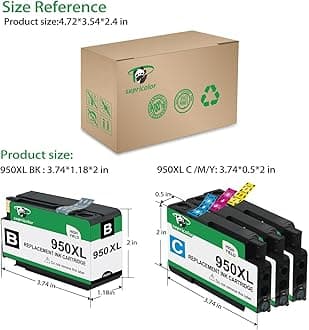 Supricolor Replacement 950XL 951XL Ink Cartridges, 950 951 Compatible Ink Works with OfficeJet Pro 8600 8610 8620 8630 8660 8640 8615 8625 276DW 251DW 271DW Printers(Black Yellow Magenta Cyan)