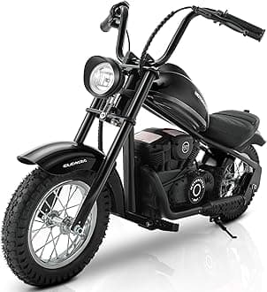 Electric Dirt Bike, 15 mph & 150lb Max, 24V Ride on Toy for Big Kids w/LED Lights & Power Display,Chain-Driven Motor,Twist-Grip Throttle, Shock Springs,Handbrake,12" Air-Filled Tires-Black