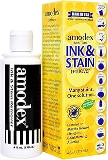 Amodex Ink and Stain Remover Unique Soap Liquid Formula 4 fl oz Bottle