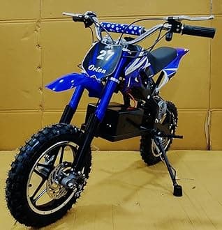 Gigaglitz Dirt Rocket Electric-Powered Dirt Bike with Rear-Wheel Drive, High-Torque, Chain-Driven Motor for Kids Ages 7-14 (Blue) - for Offroad Category & Purpose Only