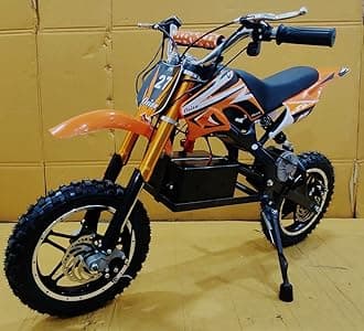 Gigaglitz Dirt Rocket Electric-Powered Dirt Bike with Rear-Wheel Drive, High-Torque, Chain-Driven Motor, for Kids 13+ (Orange)- for Offroad Category & Purpose ONLY