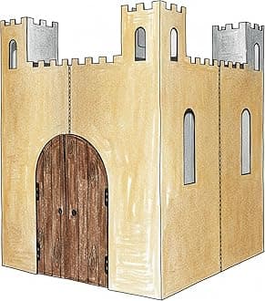 Blank Castle - Kids Art and Craft for Indoor & Outdoor Fun Color, Draw on this Blank Canvas–Decorate and Personalize a Cardboard Fort, 32 by 32 by 43. 5 inches Made in USA Age 3 and up