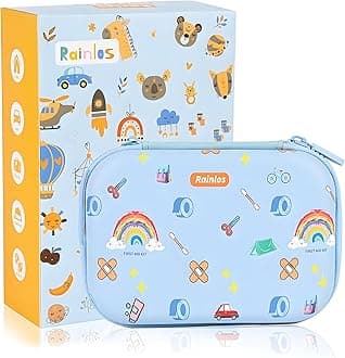 Small-First-Aid-Kit-for-Home-Car-Travel-Camping-Hiking-Kids, Mini Cute Portable Medical Emergency Kits Fits into a Purse, Diaper Bag & Backpack, Travel Must Have