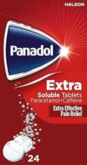 – Extra Soluble Paracetamol Tablets 500mg, Painkiller and Headache Relief with Caffeine,Pack of 24