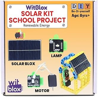 - Witblox DIY Solar Power Kit for Kids with Free Online Class| STEM Educational Renewable Energy Science Fair Exhibition School Project Kit |School Experiment Birthday Gift for Kids Ages 8 9 10 11 12 |