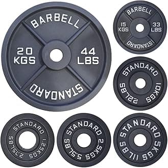 NORTHERN Olympic 2" Cast Iron Weight Plate Disc, Cross Fitness Fit Weights Lifting Deadlifts Barbells Strength Training Home Gym Workout, Plate 1.25, 2.5, 5, 10,15, 20, 25Kg Set Pair