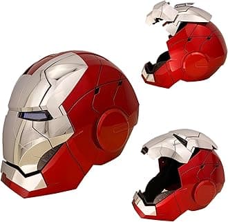 ATOKNG Iron-Man MK 5 Wearable Electronic Helmet: Voice & Remote Controlled, Perfect Super Hero Mask,Can Cosplay and Collectible Figures for Man and Teen-Ideal Gift for Halloween&Birthdayand&Christmas