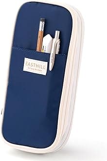 – EASTHILL Big Capacity Pencil Case Large Pencil Pouch Stationery Pen Bag for Teen Girls-Navy