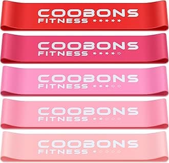 Resistance Bands for Working Out, Women & Men Exercise Bands Set, with Carry Bag, Instruction Guide, for Whole-Body Fitness, Booty, Leg, Arm, Stretching, Physical Therapy, Strength Training - Set of 5